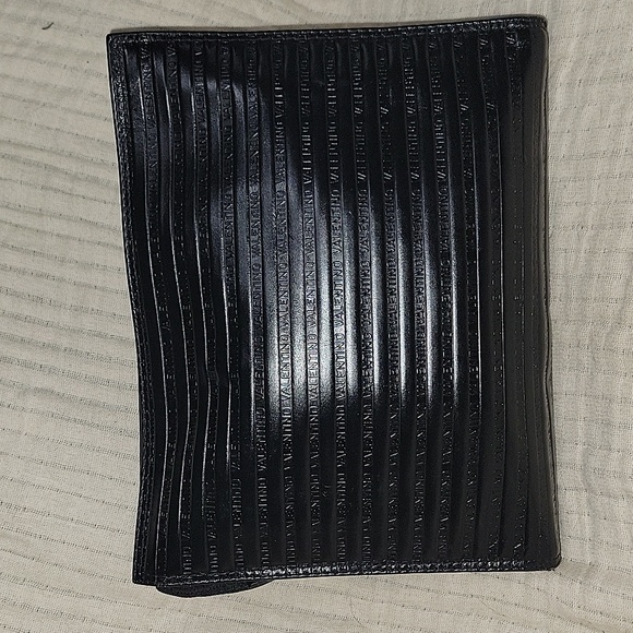 VintageMario Valentino Black Clutch Zip Closure